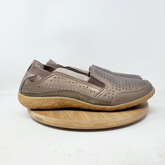 Spring Step Shoes Womens 40 Bronze Metallic Leather Loafer Flat Comfort Sandals - Picture 2 of 13